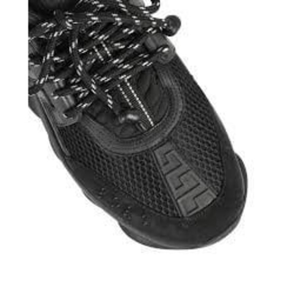 Versace Chain Reaction Sneakers Triple Black EU 45 US 12 Chunky Designer Sneaker main image 9